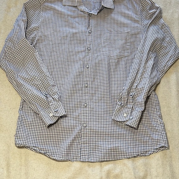 Rodd & Gunn Shirt Men's Sz Large Italian, cotton Long Sleeve white and blue - Picture 2 of 8